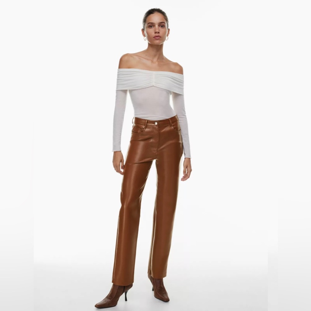 Aritzia NWOT Cognac Melina Pants